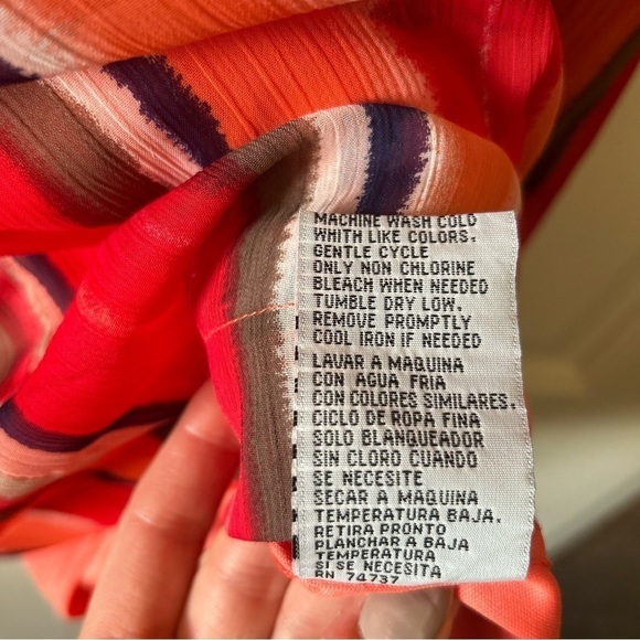 Shelby & Palmer Pink Striped Midi Dress Size 14 - Picture 8 of 10